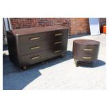 2pc Crate & Barrel Dresser & Bed side stand