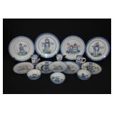 15pcs M.A. Hadley Assorted Dishes; (4) 11" plates,