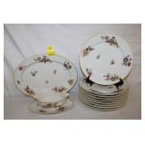 11pc Haviland France China 'Lorraine' pattern