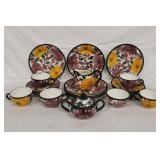 19pc Schramberg Art Deco Tea Set