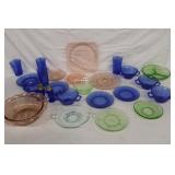 24pcs Depression Glassware; Hazel Atlas Modern