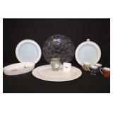 11pc Mixed Porcelain & China Lot; 2 10'