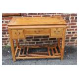 Antique Country Style Chinese 3 Drawer Writing