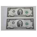 2 1976 $2 Bills Conseq 232/231