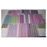 29 ï¿½ US 3 Cent Full Sheets Postage Stamps.