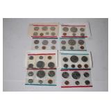 4 US Mint Sets, 1974-75-78-81 in original
