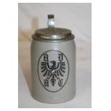Vintage German Beer Stein w/ pewter top