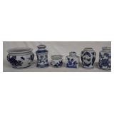 6pc Blue/White Porcelain Chinese Export Lot