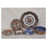 6pc Imari 12' plate, other bowls & plates