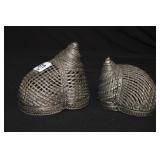 Pair of Indian Cast Brass Snail form incense