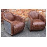A Pair of Brancaster Retro Top Grain Leather High-