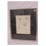 Arthur Weeks original Cat Drawing