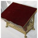 Antique Brass Book Stand with Claw Feet