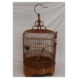 Vintage Bamboo & Teak Birdcage 30'