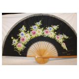 Handpainted Chinese Fan signed Chiong Mai