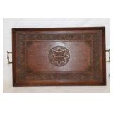 Antique handcarved Oak Tray