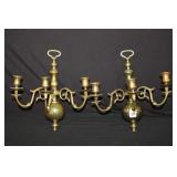 2pc Brass Candle Sconces