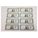 8 1957 Series $1 Silver Certificate