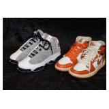 2 pair Nike Air Jordan size 6 & 6Y; Jordan 13