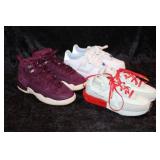 3 pair Nike Sizes 5y; Jordan Retro 12 Bourdeaux