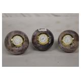 3pc Quartz Clocks 2.75' diameterr