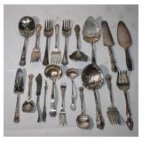 20 Silverplate servers, mostly Victorian.