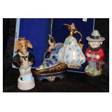 4 Vintage Decanters; Jim Beam 'Democratic Donkey'