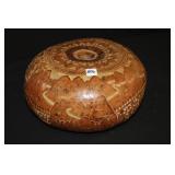 Hand Carved Peruvian Ghourd 14' diameter,