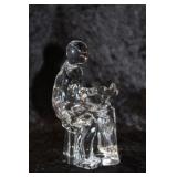 Orrefor signed ï¿½OFï¿½ Crystal Shoemaker figurine.