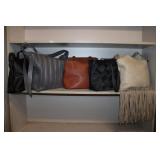 Lot of 5 Handbags; Kooba Hobo black pebbled