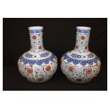 A Pair of 20' tall Chinese Antique Porcelain