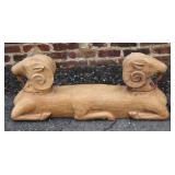 Two Headed Hand Carved Ram