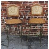 A pair of Modern Swivel Bar Chairs