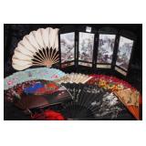 7 Small Fans & Small Chinese Screen