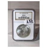 1921 MS 64 Graded Morgan Silver Dollar