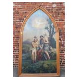 Oil on Canvas John Baptising Jesus in Oak