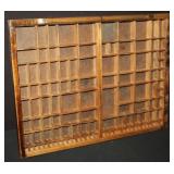 Antique Printer's Tray 16.75 x 22 inches