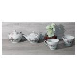 4pcs Wedgwood Teapot, Possibly Jade Sculpture etc