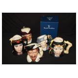 5pcs Royal Doulton Collector Mugs Cleopatra &