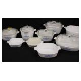 9pcs Cornning Ware, 5 lids