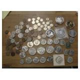 Mixed Coin Lot, 14 1964 Silver Dimes, Kennedy Half