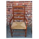 Cherry Ladderback Chair with Rushbottom, 45in tall