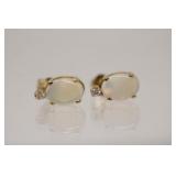 Yellow Gold Women's Oval Opal/Diamond