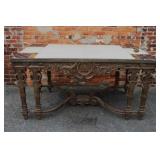 Antique French Baroque Rococo w/ Mosaic Stone/