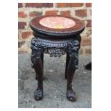16in Carved Chinese Stand 11in diameter, missing
