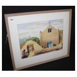 Watercolor by M. Gehner (listed artist) 'Spanish