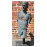 Metal Male Sculpture 55in tall 17.5 in wide