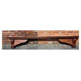 Mahogany Shelf w/ Carved Flowers 15' x 88'
