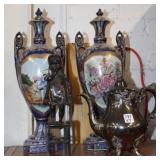 4pcs Westbury Imports Asian Vasesw/ Lids, Wallace