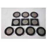 10pcs Walking Liberty Sivler Half Dollars